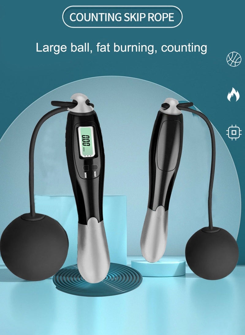 CUBEXELL Dual Purpose Digital Jump Rope,Adjustable Counting Skipping Rope Multimode Skipping Rope with Calories,360° anti-winding Cordless Jumping Rope for Fitness Exercise Gym - Image 2